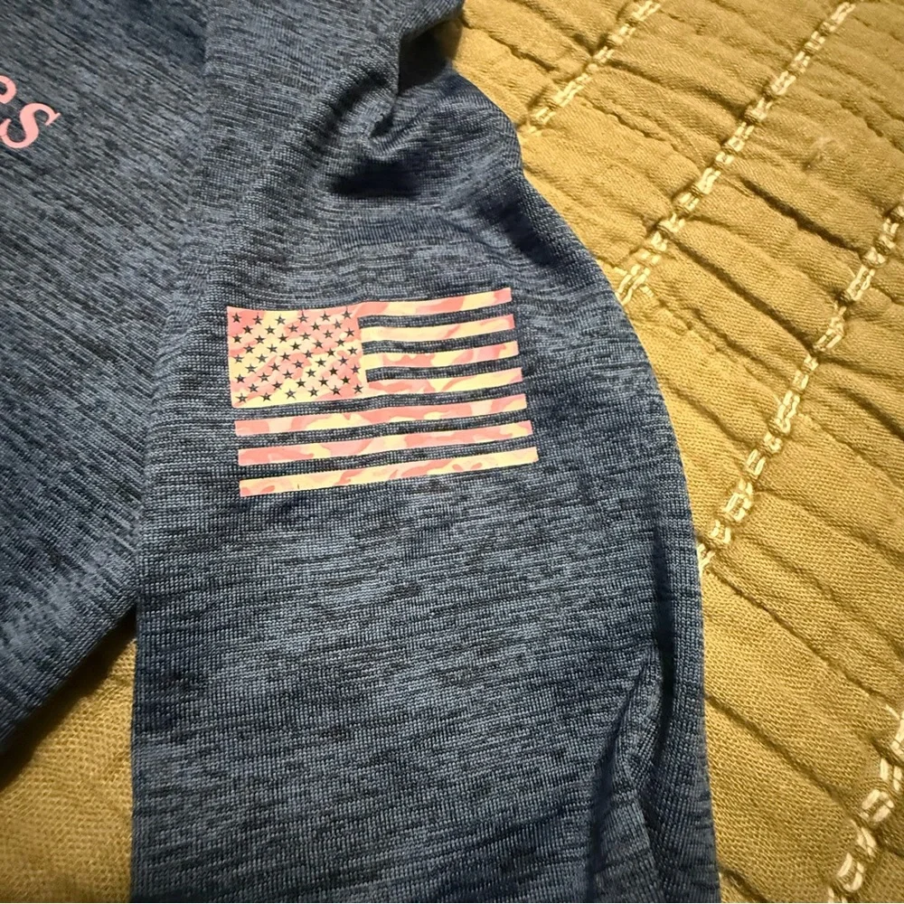 Vineyard Vines Heathered Blue Kids Long Sleeve Tee - Picture 3 of 9